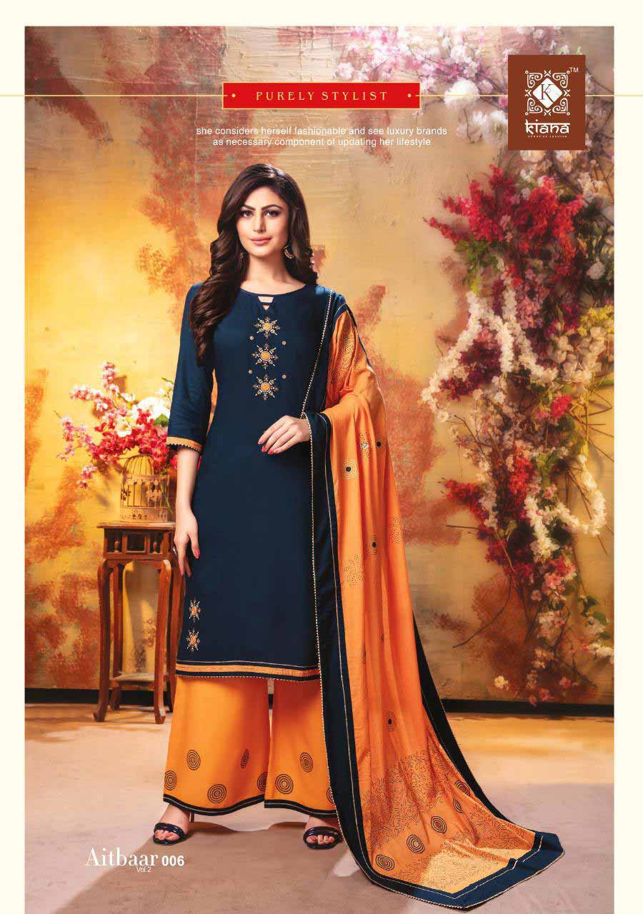 Kiana Aitbaar Vol-2 Gold Foil Print Kurti Sets Kiana Aitbaar Vol-2 Gold Foil Print Kurti Sets